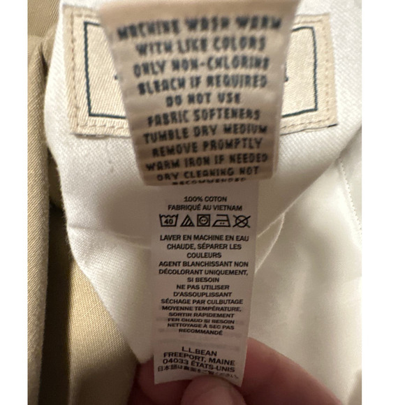 Men's LL Bean 100% Cotton Comfort Waist Slacks size 36 inseam 34 - Picture 7 of 7